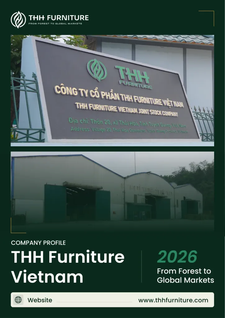 Cover of the THH Furniture 2026 company profile and product catalogue