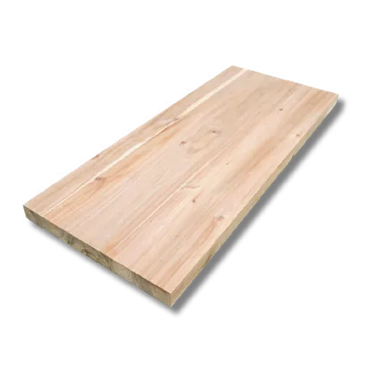 Full-length edge-glued acacia panel with continuous grain